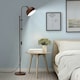 image 4 of COSTWAY Industrial Floor Lamp Metal Free-standing Light Bronze
