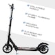 image 8 of HOMCOM Adult Teens Kick Scooter Fold Adjust 14+ w/ Rear Wheel&Hand Brake Black