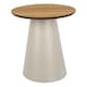 image 2 of Soli Round Coffee Table in Oak/Grey 45x48cm