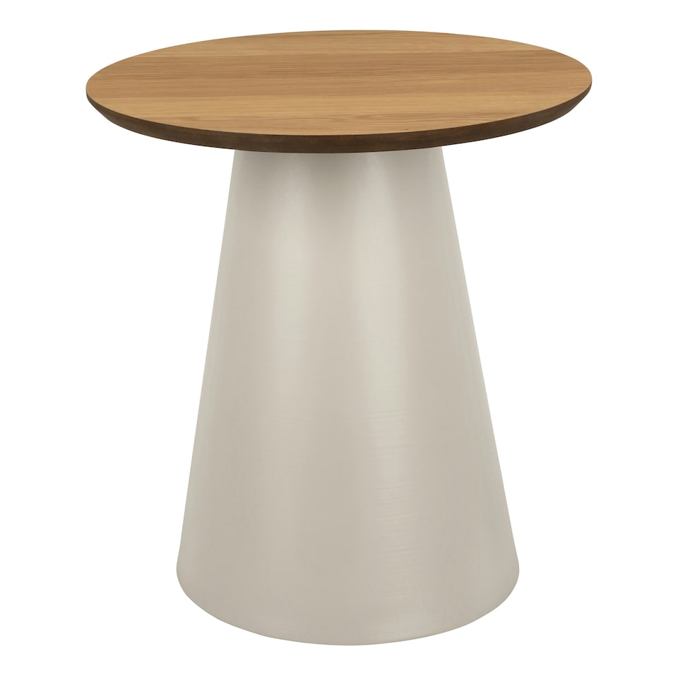 image 1 of Soli Round Coffee Table in Oak/Grey 45x48cm