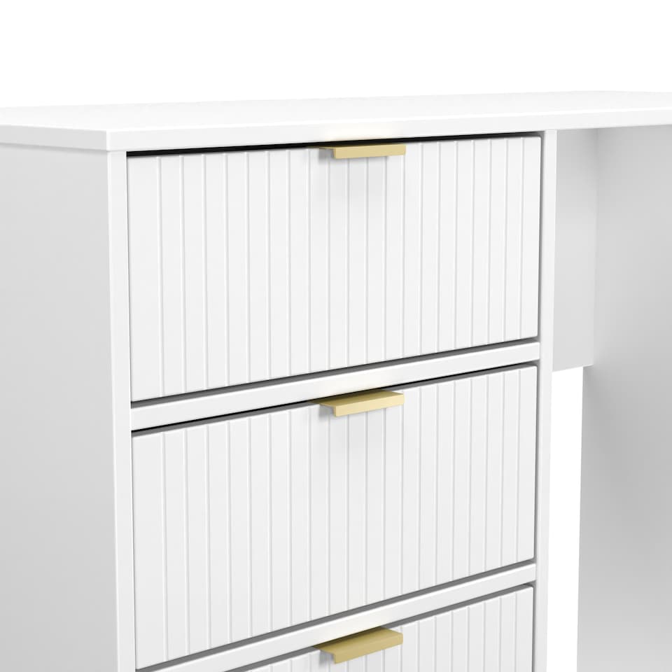 image 1 of Bexley 4 Drawer Vanity in White Matt (Ready Assembled) | White | White Matt