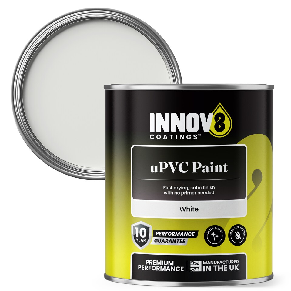 image 1 of Innov8 Coatings uPVC Paint - White - 750ml - Satin Finish - 10 Year Guarantee | White | Pure White | 750ml | 1