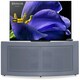 image 2 of Centurion Supports PANGEA Grey Beam-Thru CurvedTru-Corner 32"-50" TV Cabinet Grey