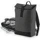 image 2 of Bagbase Reflective Roll Top Backpack - Black/Reflective - One Size