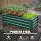 image 3 of Outsunny Raised Garden Bed Elevated Planter Box for Flowers Green