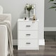image 4 of White 3-Drawer Bedside Table Grey | Colour: Cool Grey