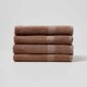 image 1 of Homescapes Turkish Cotton Bath Towel Set of 4 - Chocolate | Brown | Bath towel | 4