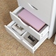 image 8 of HOMCOM Filing Cabinet with 5 Drawers, Under Desk Drawer, White | White | White