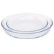 image 7 of Argon Tableware 2pc Optical Round Glass Oven Dish Set - 2 Sizes | Clear | Clear | 2 Sizes