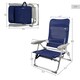 image 5 of Beach Chair Aktive Slim Foldable Navy Blue 47 x 89 x 57 cm (2 Units) N/A