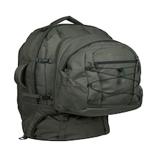 Mountain Warehouse Unisex Traveller 60 + 20L Rucksack Durable Sports Backpack Green | Khaki
