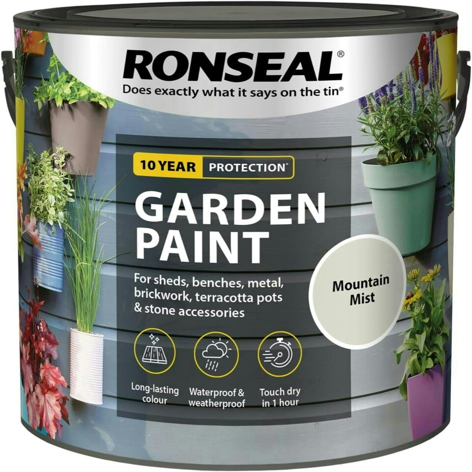 image 1 of Ronseal Garden Paint 2.5L Mountain Mist