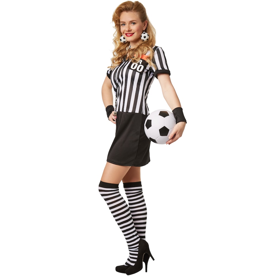 image 1 of Womens Ref Costume | Black | black/white | 2XL | 1