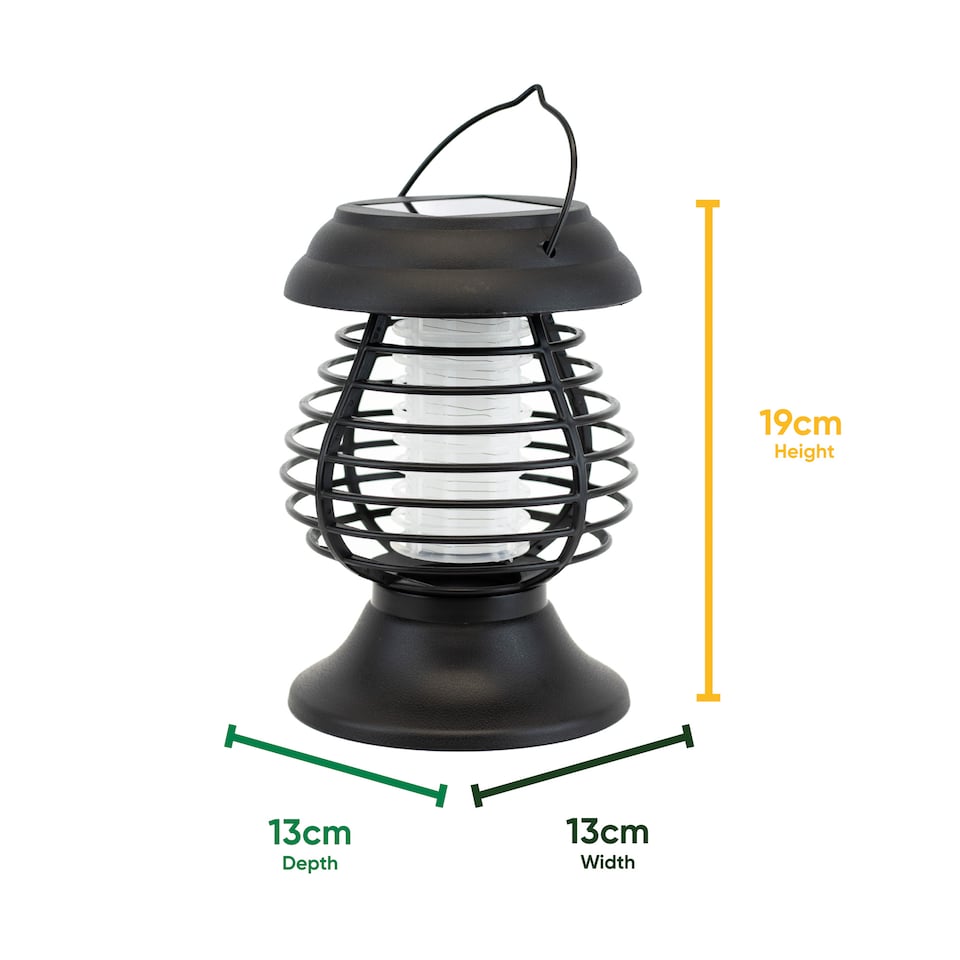 image 1 of Gardenwize Solar Flame Lantern & Bug Zapper Garden Light