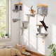 image 3 of COSTWAY Wall-Mounted Cat Tower Set Space Saving Grey
