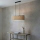 image 4 of Longshore Bar Pendant Ceiling Lamp, Natural Seagrass, Matt Black