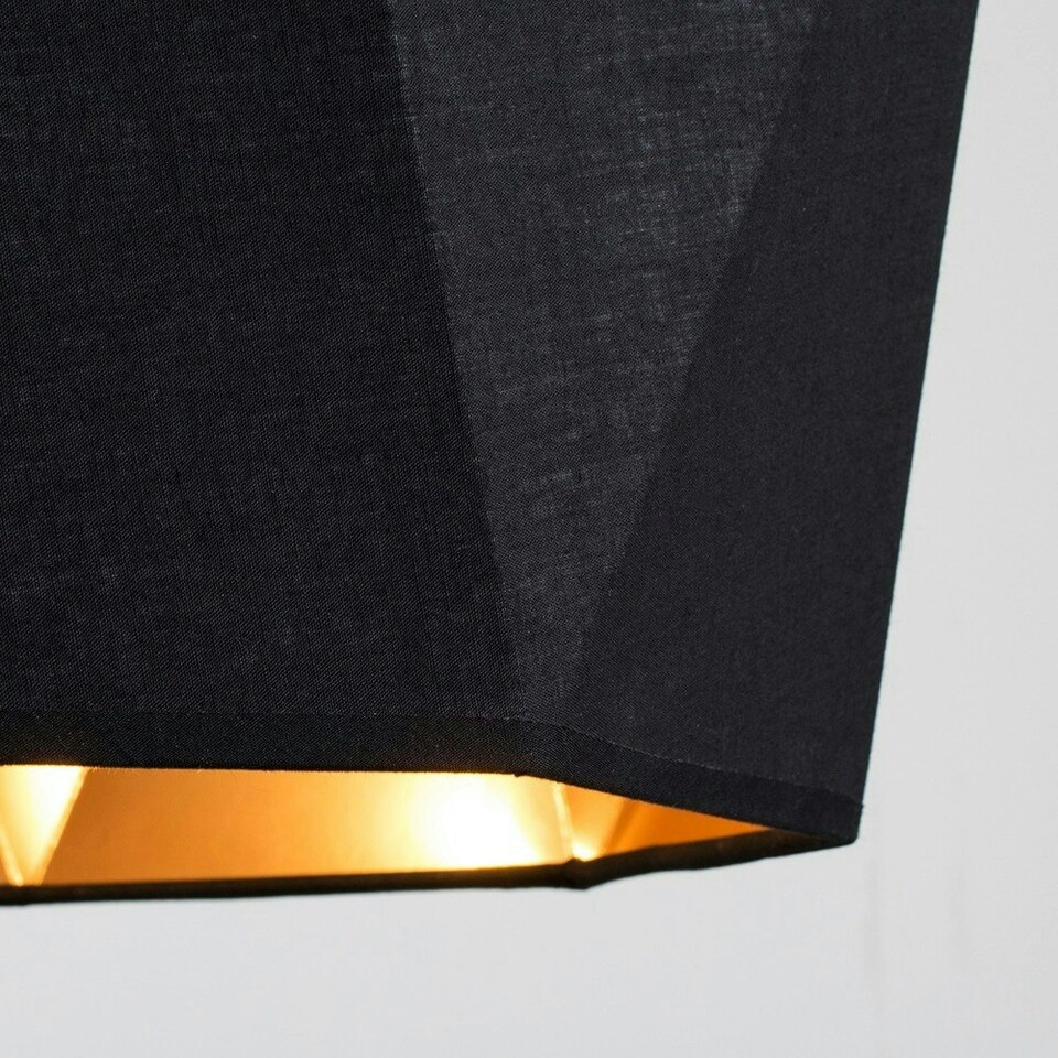 image 1 of ValueLights Modern Black And Copper Geometric Design Floor Lamp Shade