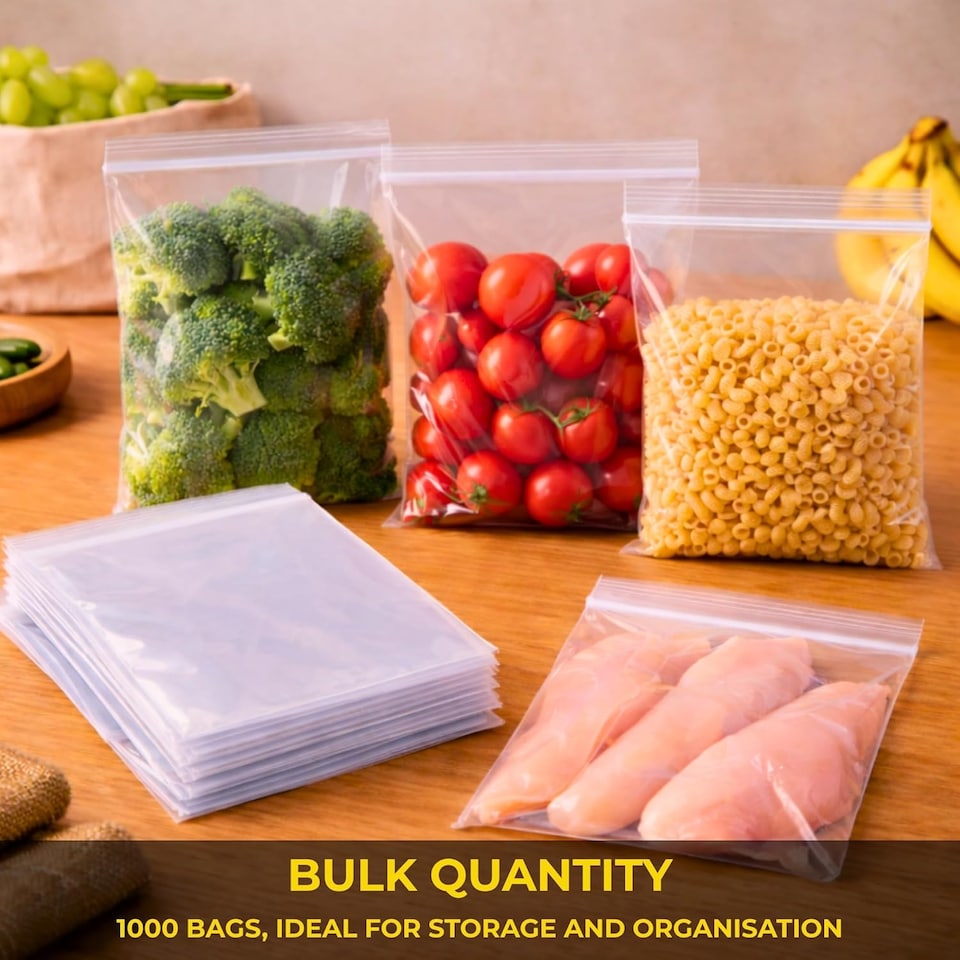 image 1 of 200 Clear Zip Seal Bags 6x9 Inch Resealable Pouches | Clear
