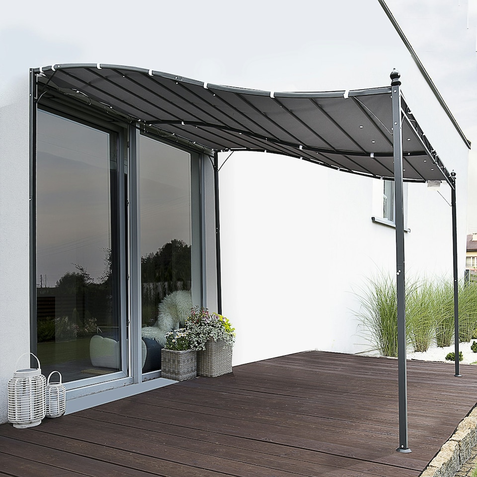 image 1 of Outsunny 3m x 3m Gazebo Garden Pergola Canopy Sun Shade Shelter Soft Top