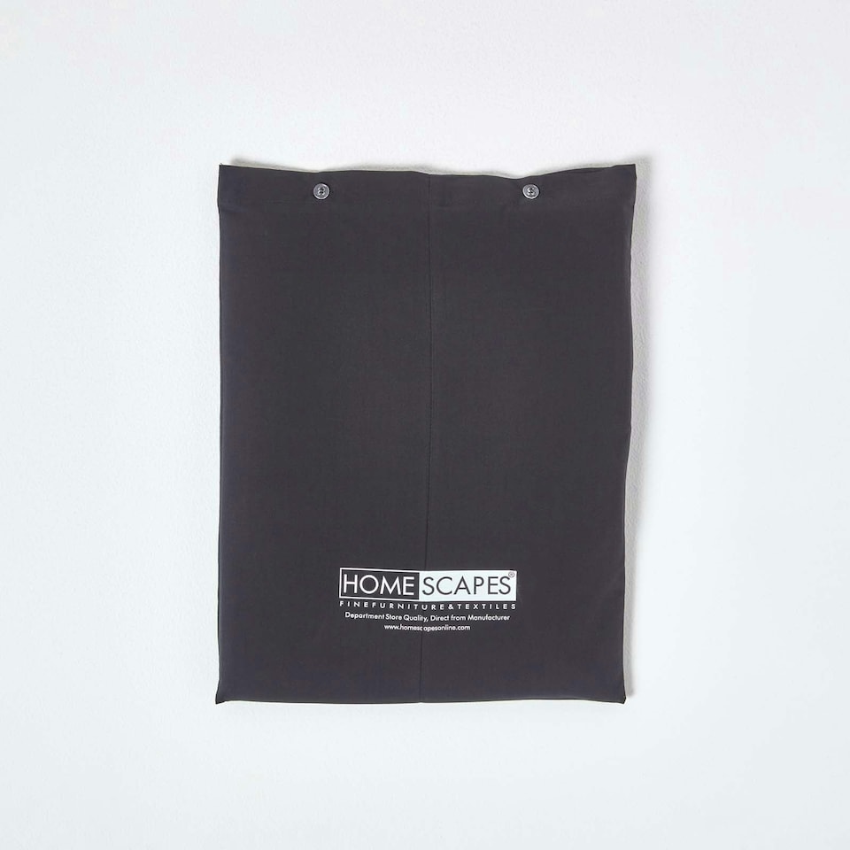 image 1 of Homescapes Black Egyptian Cotton Fitted Sheet 200 TC, King Black | King