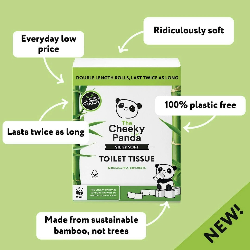 image 1 of Double-Length Bamboo Toilet Paper White | Size: 48 Rolls