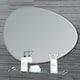 image 1 of Showerdrape Angel Oval Wall Mounted Frameless Bevelled Edge Bathroom Mirror 60 x 45cm