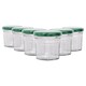 image 1 of Argon Tableware Glass Jam Jars with Green Lids - 90ml - Pack of 6