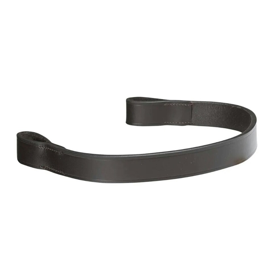 Velociti Rapida Flat Leather Horse Browband - Havana - Pony
