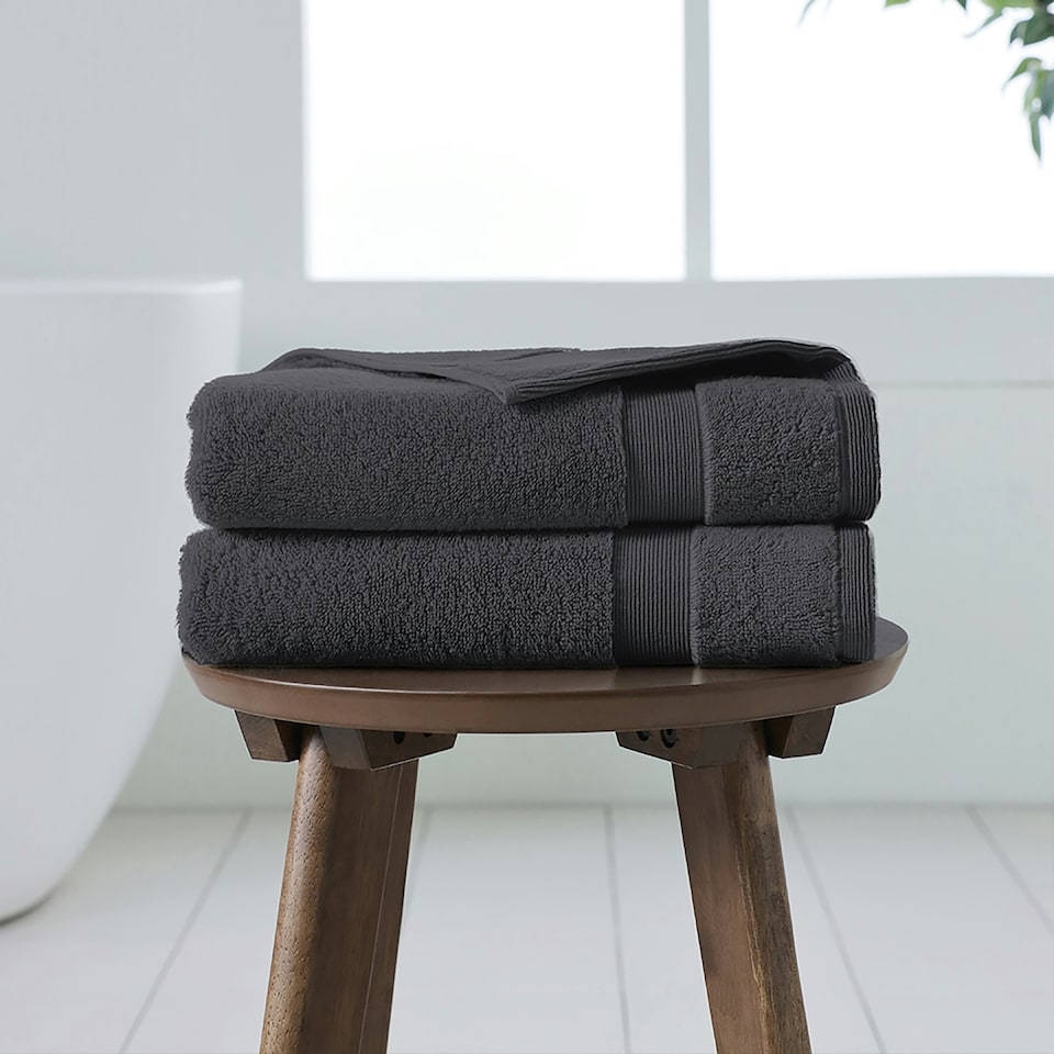 image 1 of Martex 750GSM Hand Towel Charcoal (Pack of 2) Black | Charcoal | Hand towel