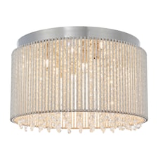 Galina 10 Light Flush Light Chrome Plate & Clear Crystal, G9