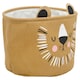 image 3 of 2 Pc Kids Animal Character Storage Baskets Toys Space Saving Organiser Hampers | Gold | Gold Lion