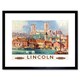 image 1 of Travel Lincoln England British Railwayss 12x16" Framed Wall Art Print