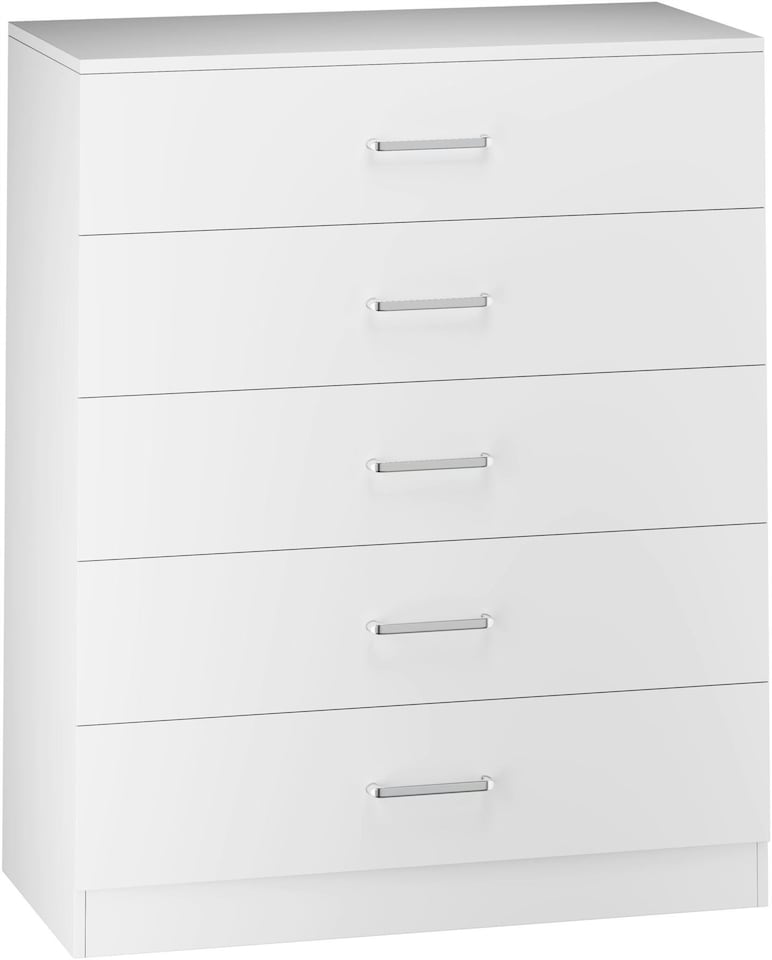 image 1 of Dakota 5 Drawer Chest | Grey | Light Grey