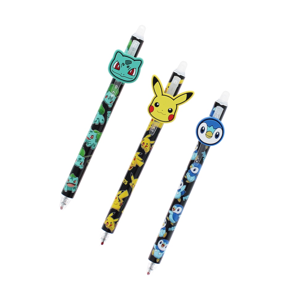 image 1 of Pokemon Erasable Gel Pens - Set of 3