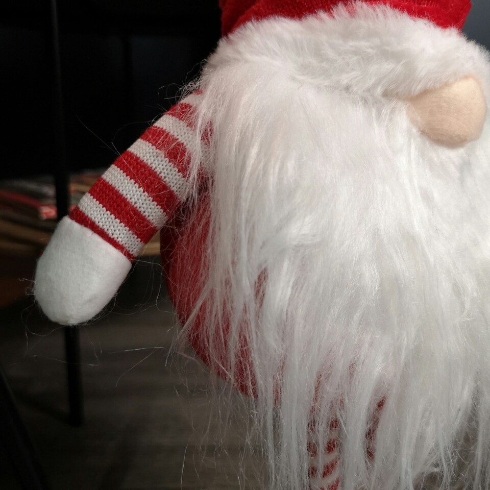 image 1 of 53cm Standing Plush Christmas Gonk with Grooved Hat in Red