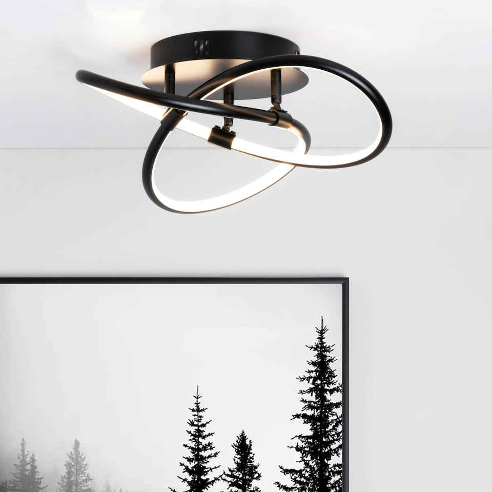image 1 of BHS Eero LED Ceiling Light | Black | Satin Black | 1