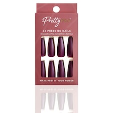 Pretty Pro Reusable Press On Nails Gimme Those Grapes 24pcs