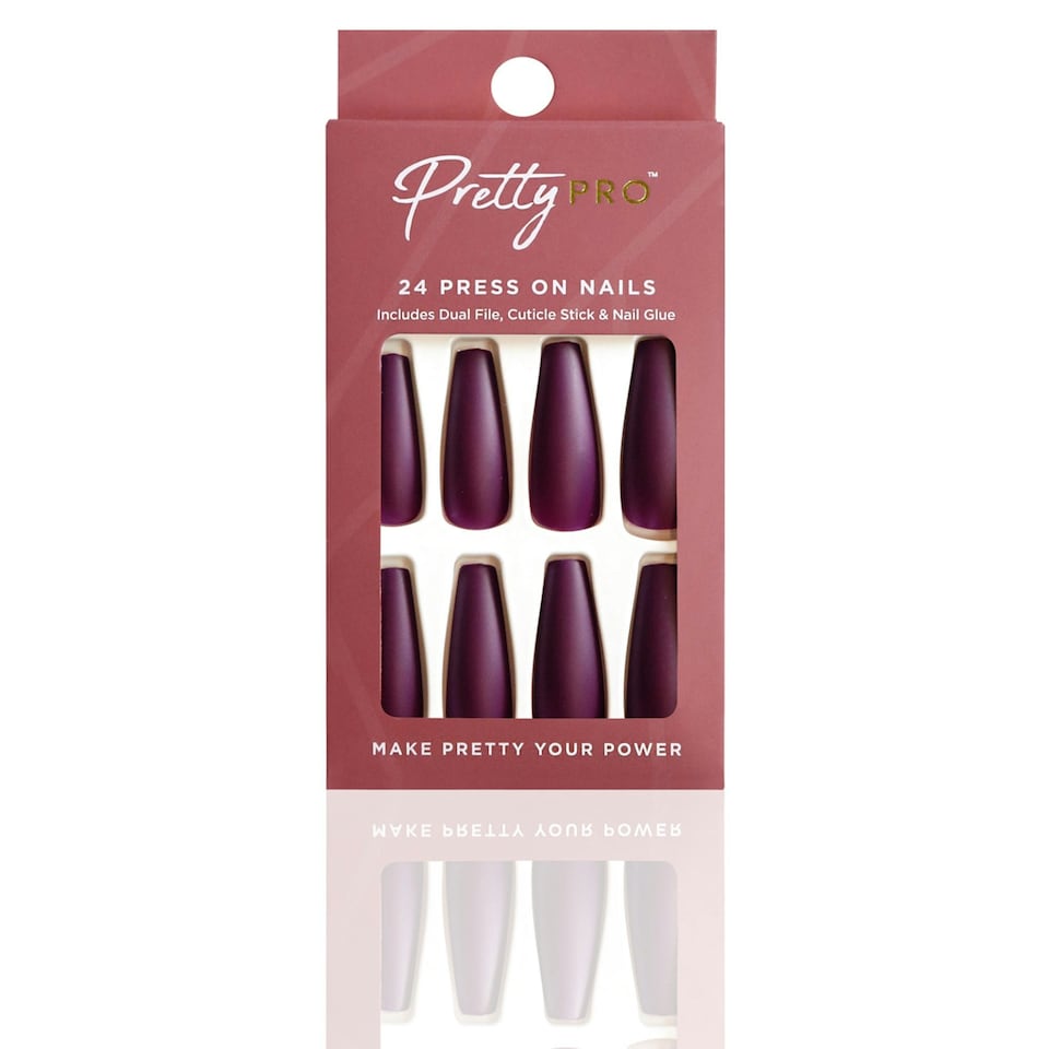 Pretty Pro Reusable Press On Nails Gimme Those Grapes 24pcs