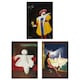 image 1 of Set of 3 Cappiello Vintage Adverts French Alcohol A3 Wall Art Prints | Brown