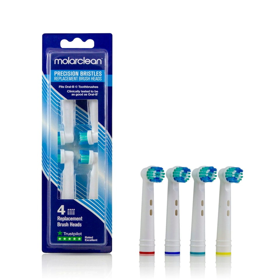 Molarclean Precision Toothbrush Heads 4 Heads (oral-b compatible)