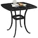 image 1 of Outsunny 54 x 54cm Aluminium Outdoor Garden Side Table w/ Umbrella Hole, Black 