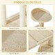 image 5 of PawHut 100cm Cat Tree Indoor Kitten Scratching Post Activity Centre Beige