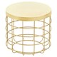 image 2 of Interiors by Premier Gold Finish Side Table With Caged Base, Open Frame Design Bedside Table, Accent Side Table for Living Room Gold