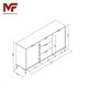 image 9 of Sideboard 140cm White High Gloss with Gold Accents White
