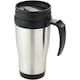 image 1 of Bullet Sanibel Insulated Mug - Silver/Solid Black - 12 x 18 x 8 cm