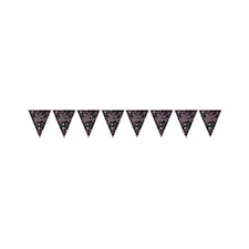 Amscan Sparkling Pink Happy Birthday Bunting (13 Feet) - Black - 13 feet