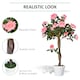 image 4 of Outsunny 90cm3FT Artificial Rose Tree, Fake Decorative Plant with Pot, UV-Resistant FauTree for Outdoor Indoor Home Office Decor, Pink