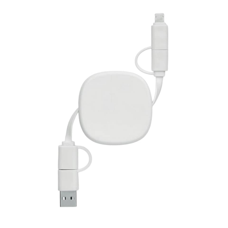 image 1 of MidOcean Linea Retractable Connector Cable - White - One Size