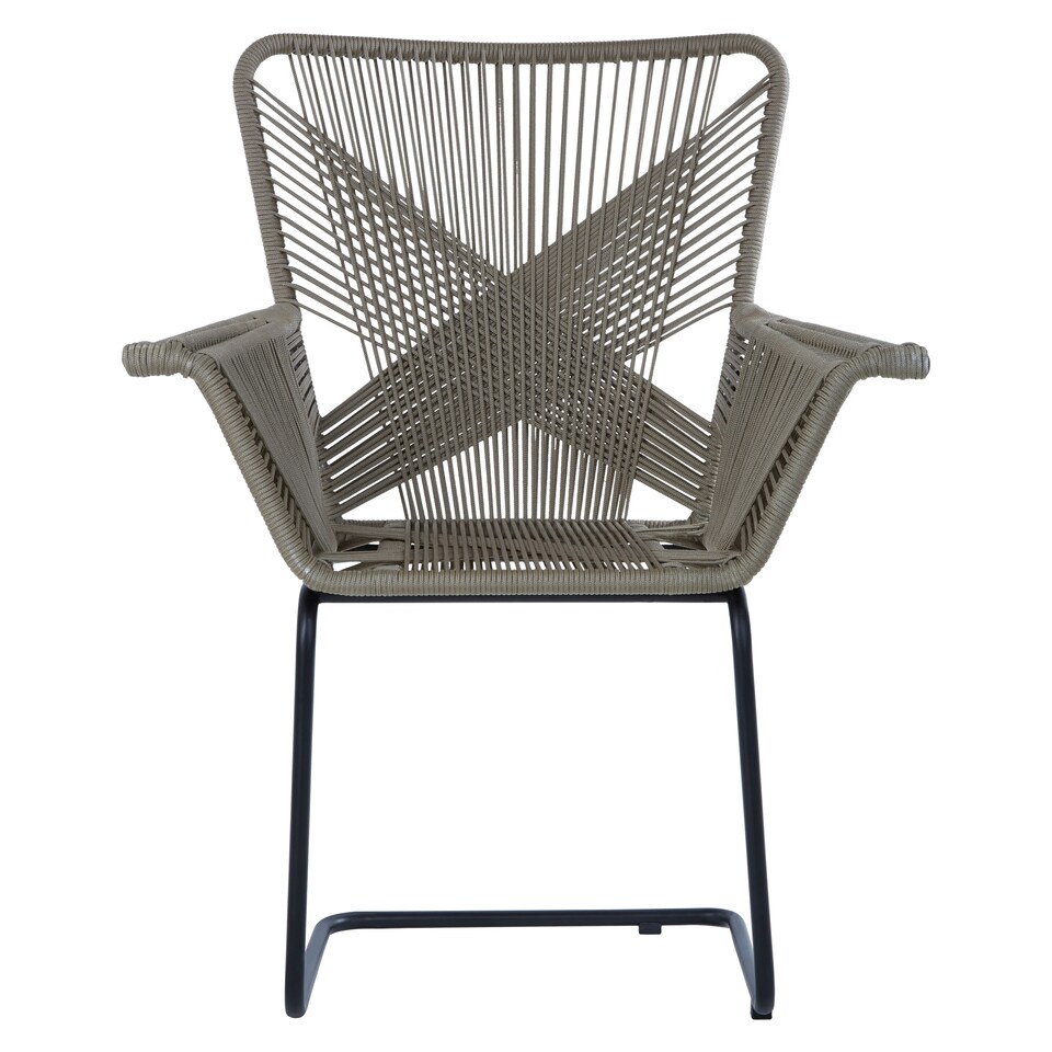 image 1 of Interiors by Premier Rattan Effect Chair, Easy to Clean Outdoor Chair, Arm & Backrest Rattan Armchair, Eco-friendly Rattan Chair