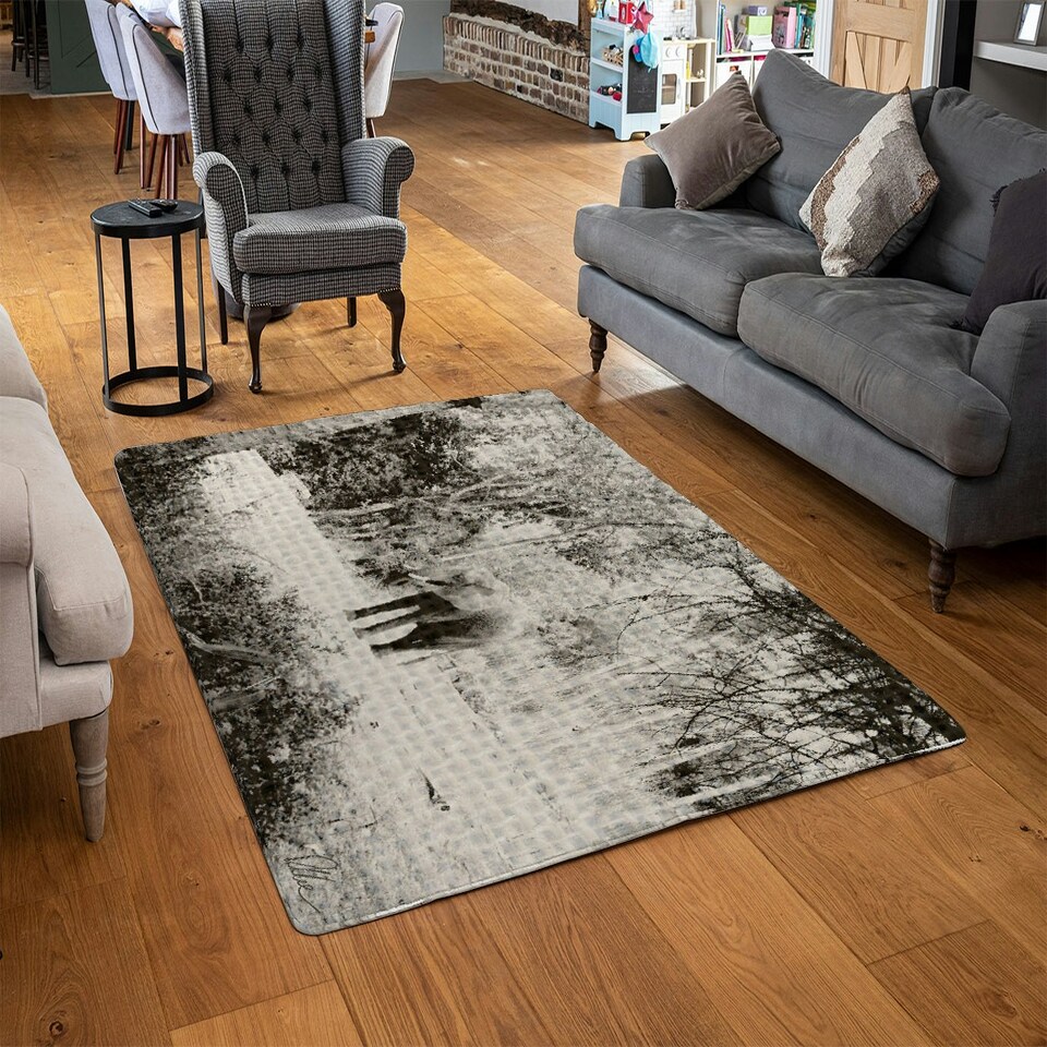 image 1 of Elephant jungle (Rug) Grey | Small: 60x110cm